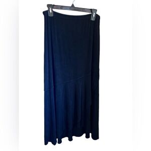 Chico's Traveler's Black Long Skirt | Elastic Waist size 1 (8-10)